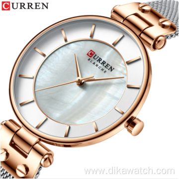 CURREN 9056 Charming Ladies Quartz Watches Full Steel Female Dress Watch Women Wristwatch Relogio Feminino Fashion Rhinestones